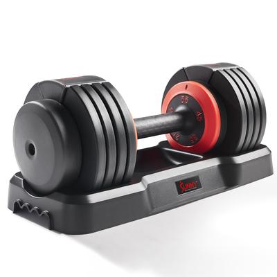 Sunny Health & Fitness Elite Adjustable Dumbbell 55-Pound (Single Dumbbell) - Black - 19.1 x 8.5 x 8 Inches