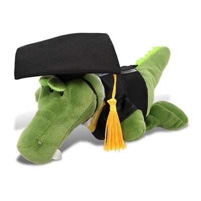 DolliBu Alligator Graduation Plush Toy with Gown and Cap with Tassel - 7.5 inches