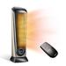 Oscillating Ceramic Tower Space Heater for Home with Adjustable Thermostat, Timer and Remote Control, 22.5 Inches