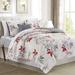 5 Pc Darcy Printed Comforter Set Burgundy