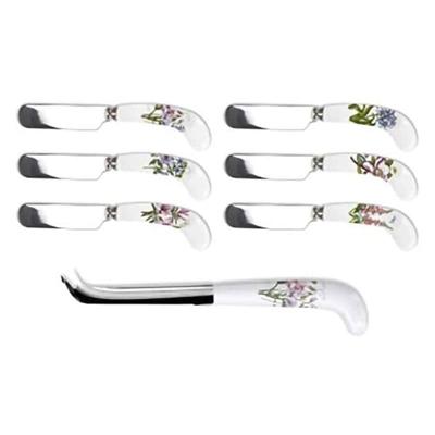 Portmeirion Botanic Garden Cheese Knife and 6 Spreaders