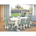 East West Furniture Kitchen Set Contains an Oval Kitchen Table and Chairs, Linen White (Pieces Options)