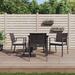 vidaXL 3/5/7/9 Piece Patio Dining Set with Cushions Poly Rattan and Steel