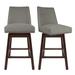 360 Degrees Swivel Upholstered Seat Bar Chairs Set of 2