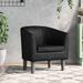 vidaXL Tub Chair Accent Barrel Club Armchair for Living Room Faux Leather