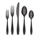 January Black Satin 20-Piece Flatware Set