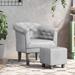 vidaXL Tub Chair Accent Comfy Barrel Armchair for Living Room Faux Leather