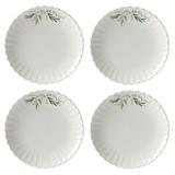 French Perle Berry Dinner Plates, Set of 4