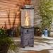Outdoor Patio Propane Glass Top & TerraFab Base Fire Heater
