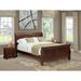 East West Furniture Louis Philippe Queen Size Bedroom Set in Walnut Finish with Queen Bed and Nightstands (Pieces Options)