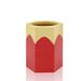 SDJMa Pencil Shaped Pen Holders Pencil Storage Organizer Cute Desktop Pen Cup Colorful Vase Pencil Pot Cartoon Stationery Rack Classroom Home Office Supplies Desktop Decor (Red)