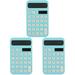 3pcs Portable Small Calculator Anti-slip Desk Calculator Students Learning Small Calculator Pocket Calculator