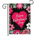 Hearts of Love Valentine Garden Flag - 12 x18 - Heart Garden Flag - Valentines Garden Flag For Outside - Valentine Day Flag - Valentines Day Garden Flag - February Garden Flag