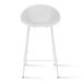 2xhome Mid-Century Modern BarStool Metal Frame with Breathable Perforated Egg Shaped Seat for Indoor/Outdoor Use