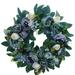 RONSHIN Artificial Peony Flower Wreath Green Leaves Vintage Blooming Peony Wreath For Front Door Wedding Wall Home Decor