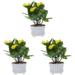 3pcs Artificial Lemon Tree Realistic Potted Plant Artificial Lemon Tree Bonsai Home Office Decoration