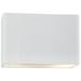 Ambiance 10" High Gloss White Ceramic Closed ADA Wall Sconce