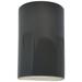 Ambiance 9 1/2" High Gloss Gray Cylinder LED ADA Wall Sconce