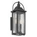 Harbor Row 18.5" 2-Light Outdoor Wall Light in Textured Black