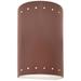 Ambiance 9 1/2"H Clay Perfs Cylinder Closed ADA Wall Sconce