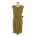 Nine West Casual Dress - Sheath Scoop Neck Sleeveless: Green Print Dresses - New - Women's Size 12