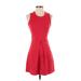 Madewell Casual Dress - A-Line: Red Solid Dresses - Women's Size X-Small