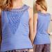 Anthropologie Tops | Anthropologie Postmark Top Womens Medium Periwinkle Aicha Crochet Knit Tank Top | Color: Blue/Purple | Size: M