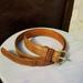 Coach Accessories | Coach "British Tan" Camel Brown Leather Woven Belt, Dress Or Casual Style, Sz 34 | Color: Gold/Tan | Size: 34