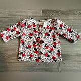 Disney Jackets & Coats | Baby Disney| Baby Girl Minnie Mouse Sweater Jacket0-3 Months, Adorable! | Color: Gray/Red | Size: 0-3mb