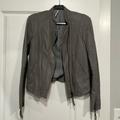 Free People Jackets & Coats | Free People Gray Faux Leather Jacket Size 6 | Color: Gray | Size: 6