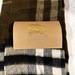 Burberry Accessories | Burberry Olive Green Giant Check Cashmere Scarf | Color: Black/Green | Size: Os