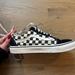 Vans Shoes | Gently Used Women’s Size 9.5 Checkered Low Top Vans | Color: Black/White | Size: 9.5