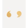 Alex Monroe 22ct Gold-Plated Quotation Mark Stud Earrings One size