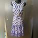 J. Crew Dresses | J. Crew Sleeveless Periwinkle Blue And White Tiered Dress In Mixed Patterns | Color: Blue/White | Size: 8