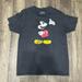Disney Shirts | Disney T-Shirt Top Men’s Dark Gray Mickey Mouse Short Sleeve Size Large | Color: Gray | Size: L