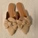 J. Crew Shoes | J. Crew Bow Mules Women’s Shoes Suede Bow Shoes 8 1/2 | Color: Tan | Size: 8.5