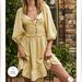 Free People Dresses | Free People Summer Picnic Mini Dresses | Color: Yellow | Size: Xs