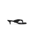 VERSACE Fabric Sandals in Black - Black. Size 36.5 (also in 38, 38.5, 39, 39.5).