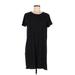 J.Crew Factory Store Casual Dress - Mini Crew Neck Short sleeves: Black Print Dresses - Women's Size Medium