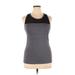 C9 By Champion Active Tank Top: Gray Color Block Activewear - Women's Size X-Large