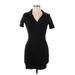 Zara Casual Dress - Bodycon: Black Solid Dresses - Women's Size Large