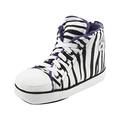 Gohom Women's Christmas Fun Soft Chinese Indoor Slipper Boots House Black Zebra&Purple UK 7