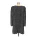 H&M Casual Dress - Sweater Dress: Gray Marled Dresses - Women's Size Medium