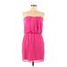 City Triangles Casual Dress - Popover: Pink Solid Dresses - Women's Size Medium