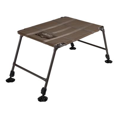 Higdon Outdoors MOmarsh Final Stand Dog Platform w/Tent Stakes Adjustable Legs 18 to 34 in Height Mesh Bottom Weight-limit 150 Pounds 34025