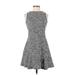 Gap Casual Dress - A-Line Crew Neck Sleeveless: Gray Marled Dresses - Women's Size 2