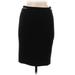 H&M Casual Pencil Skirt Knee Length: Black Solid Bottoms - Women's Size 6