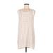 Rebecca Minkoff Casual Dress - Shift Scoop Neck Sleeveless: Ivory Polka Dots Dresses - Women's Size 6