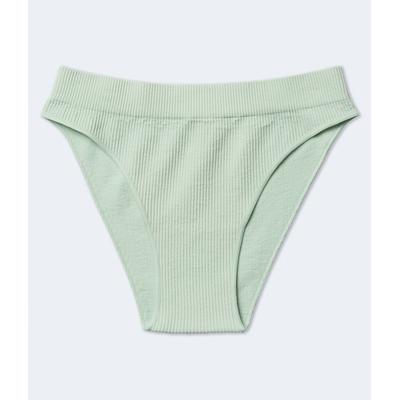 Aeropostale Womens' Seamless High-Cut Bikini - Light Green - Size XS - Nylon