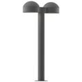 Inside Out REALS 22" LED Double Bollard - TG - Dome Caps and Plate